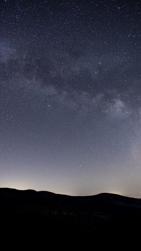 Download wallpaper 2160x3840 stars, sky, night, hill, dark samsung galaxy s4, s5, note, sony xperia z, z1, z2, z3, htc one, lenovo vibe hd background