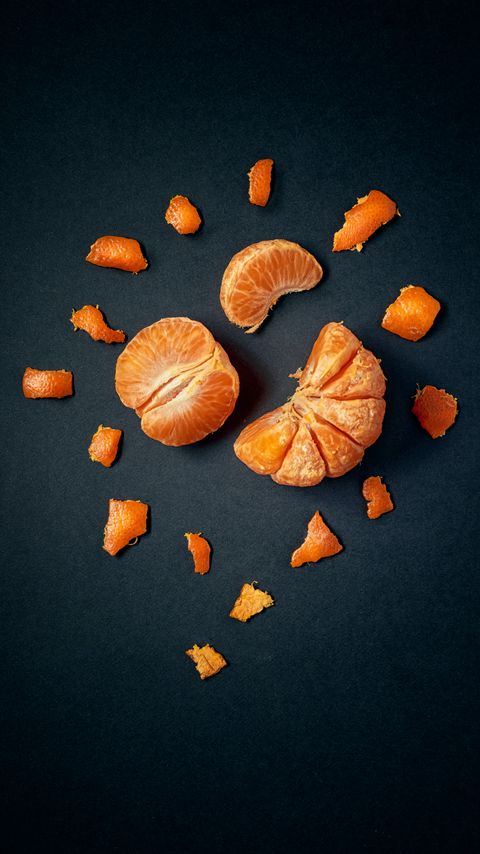 Download wallpaper 2160x3840 tangerine, fruit, citrus, wedges, orange samsung galaxy s4, s5, note, sony xperia z, z1, z2, z3, htc one, lenovo vibe hd background