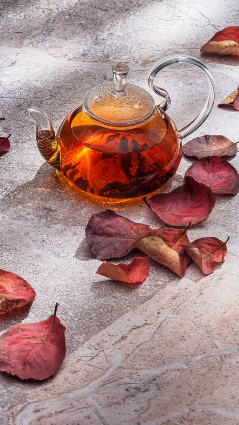 Download wallpaper 2160x3840 tea, teapot, tea leaves, aesthetics samsung galaxy s4, s5, note, sony xperia z, z1, z2, z3, htc one, lenovo vibe hd background