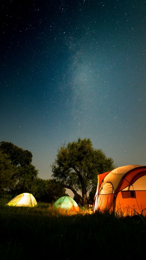 Download wallpaper 2160x3840 tents, camping, night, nature, dark samsung galaxy s4, s5, note, sony xperia z, z1, z2, z3, htc one, lenovo vibe hd background