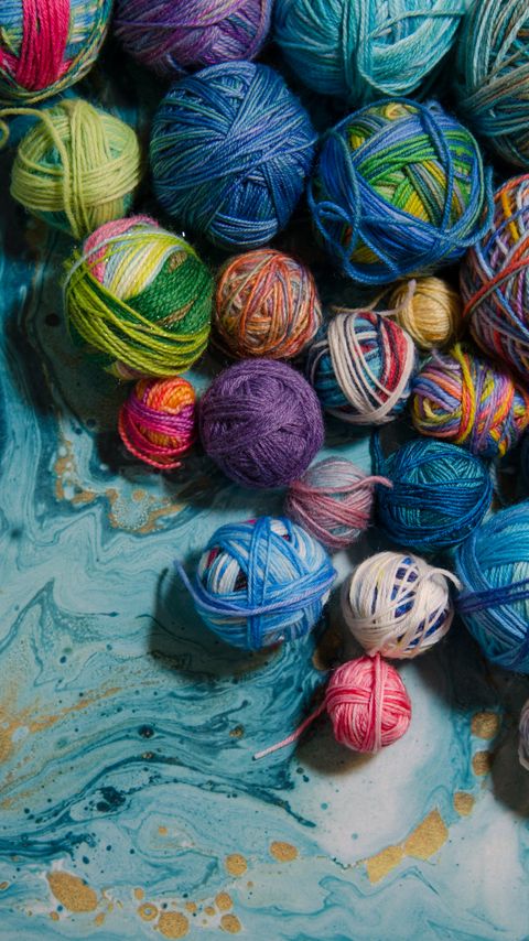 Download wallpaper 2160x3840 balls, threads, knitting, colorful samsung galaxy s4, s5, note, sony xperia z, z1, z2, z3, htc one, lenovo vibe hd background