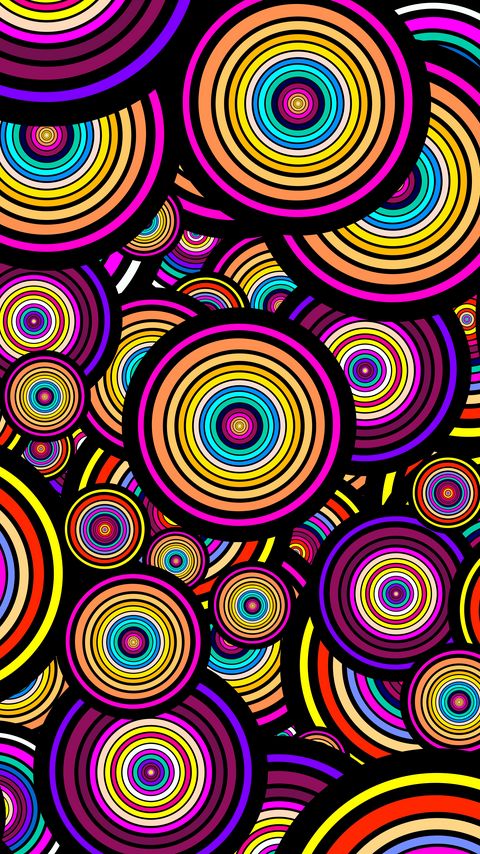 Download wallpaper 2160x3840 circles, shapes, pattern, colorful, abstraction samsung galaxy s4, s5, note, sony xperia z, z1, z2, z3, htc one, lenovo vibe hd background