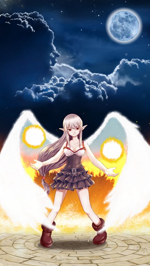 Download wallpaper 2160x3840 elf, angel, wings, anime, art samsung galaxy s4, s5, note, sony xperia z, z1, z2, z3, htc one, lenovo vibe hd background