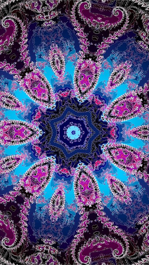 Download wallpaper 2160x3840 fractal, pattern, abstraction, purple, blue samsung galaxy s4, s5, note, sony xperia z, z1, z2, z3, htc one, lenovo vibe hd background