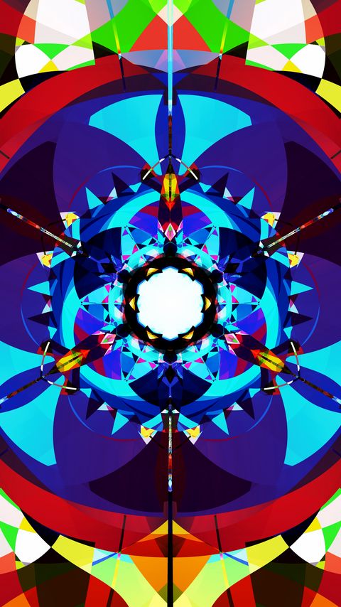 Download wallpaper 2160x3840 fractal, pattern, kaleidoscope, shapes, abstraction, colorful samsung galaxy s4, s5, note, sony xperia z, z1, z2, z3, htc one, lenovo vibe hd background