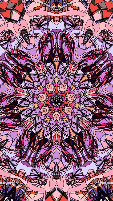 Download wallpaper 2160x3840 fractal, pattern, lines, purple, abstraction samsung galaxy s4, s5, note, sony xperia z, z1, z2, z3, htc one, lenovo vibe hd background