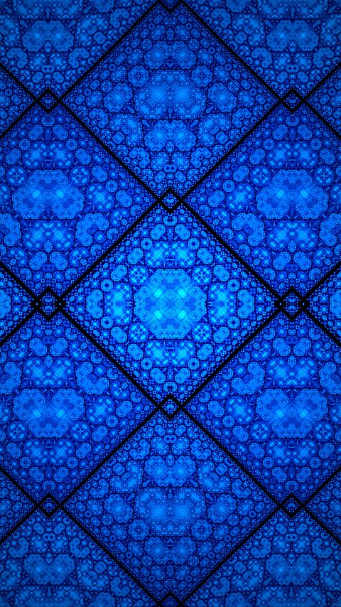 Download wallpaper 2160x3840 fractal, pattern, rhombuses, shapes, abstraction, blue samsung galaxy s4, s5, note, sony xperia z, z1, z2, z3, htc one, lenovo vibe hd background