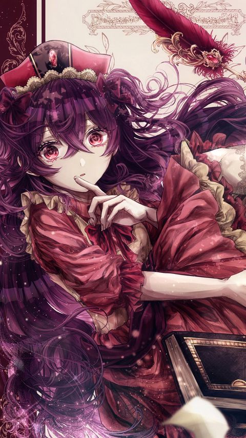 Download wallpaper 2160x3840 girl, gesture, anime, art, vintage samsung galaxy s4, s5, note, sony xperia z, z1, z2, z3, htc one, lenovo vibe hd background