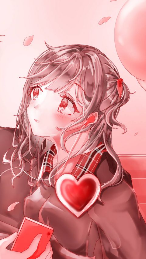 Download wallpaper 2160x3840 girl, hearts, love, anime, art, red samsung galaxy s4, s5, note, sony xperia z, z1, z2, z3, htc one, lenovo vibe hd background