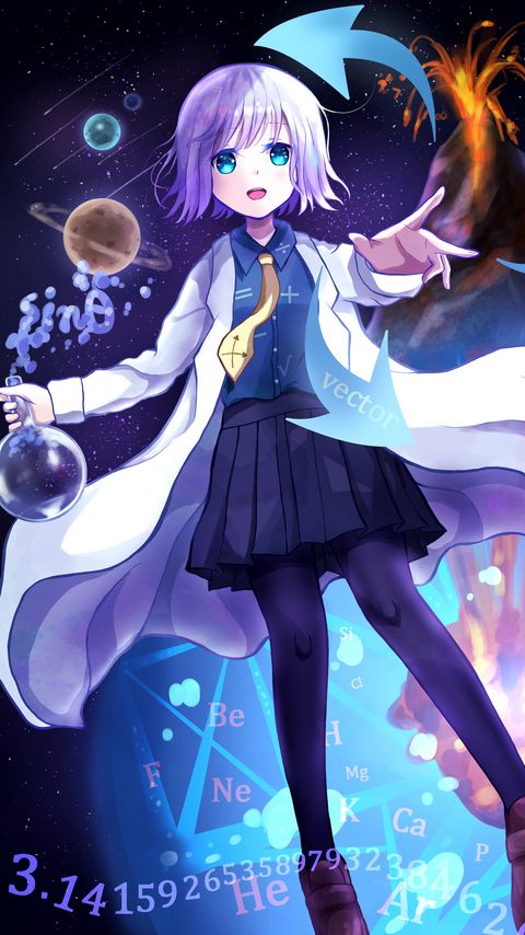 Download wallpaper 2160x3840 girl, scientist, science, anime, art samsung galaxy s4, s5, note, sony xperia z, z1, z2, z3, htc one, lenovo vibe hd background