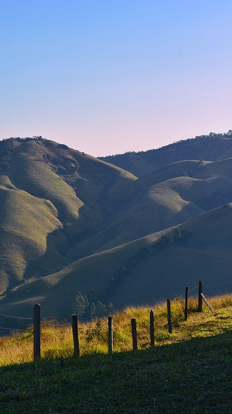 Download wallpaper 2160x3840 hills, fence, relief, nature, landscape samsung galaxy s4, s5, note, sony xperia z, z1, z2, z3, htc one, lenovo vibe hd background