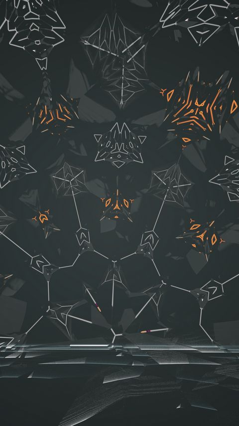 Download wallpaper 2160x3840 kaleidoscope, fractal, lines, abstraction, gray samsung galaxy s4, s5, note, sony xperia z, z1, z2, z3, htc one, lenovo vibe hd background