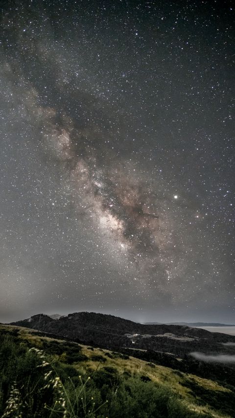 Download wallpaper 2160x3840 milky way, starry sky, stars, night, landscape samsung galaxy s4, s5, note, sony xperia z, z1, z2, z3, htc one, lenovo vibe hd background