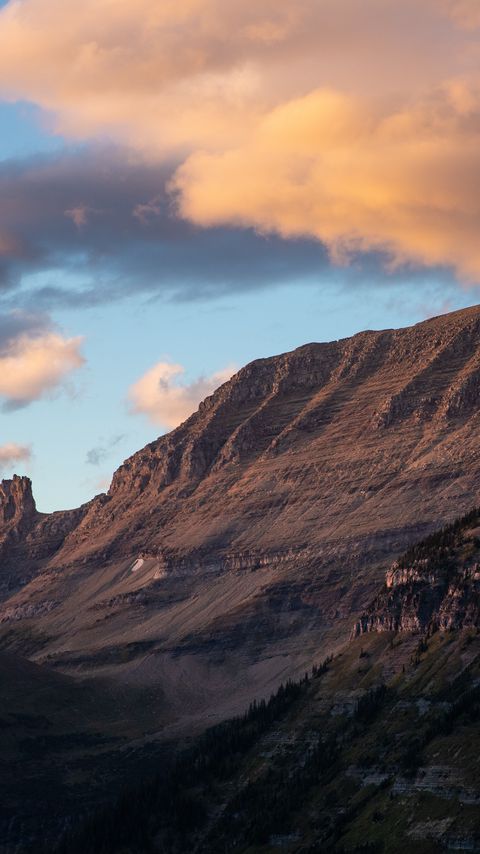 Download wallpaper 2160x3840 mountain, foothills, clouds, landscape, nature samsung galaxy s4, s5, note, sony xperia z, z1, z2, z3, htc one, lenovo vibe hd background