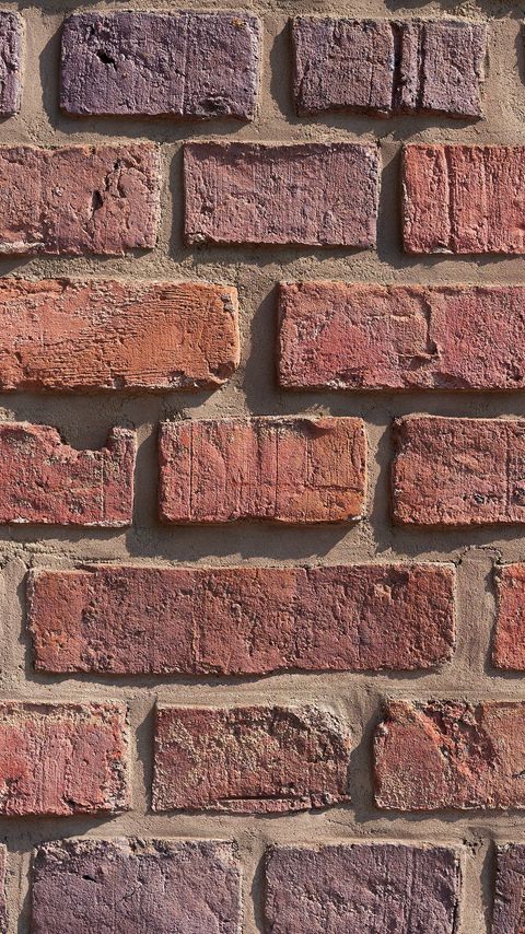 Download wallpaper 2160x3840 wall, bricks, rough, brown, texture samsung galaxy s4, s5, note, sony xperia z, z1, z2, z3, htc one, lenovo vibe hd background