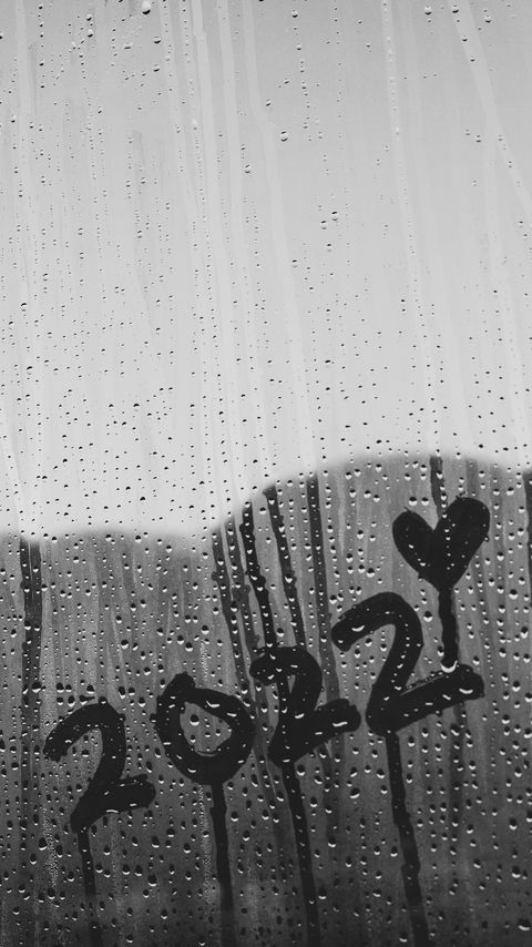 Download wallpaper 2160x3840 2022, new year, heart, glass, rain, drops samsung galaxy s4, s5, note, sony xperia z, z1, z2, z3, htc one, lenovo vibe hd background