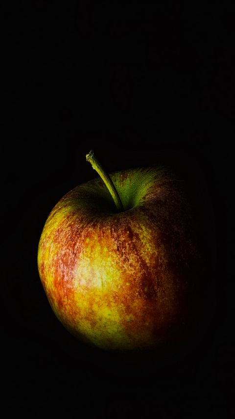 Download wallpaper 2160x3840 apple, fruit, darkness, macro samsung galaxy s4, s5, note, sony xperia z, z1, z2, z3, htc one, lenovo vibe hd background