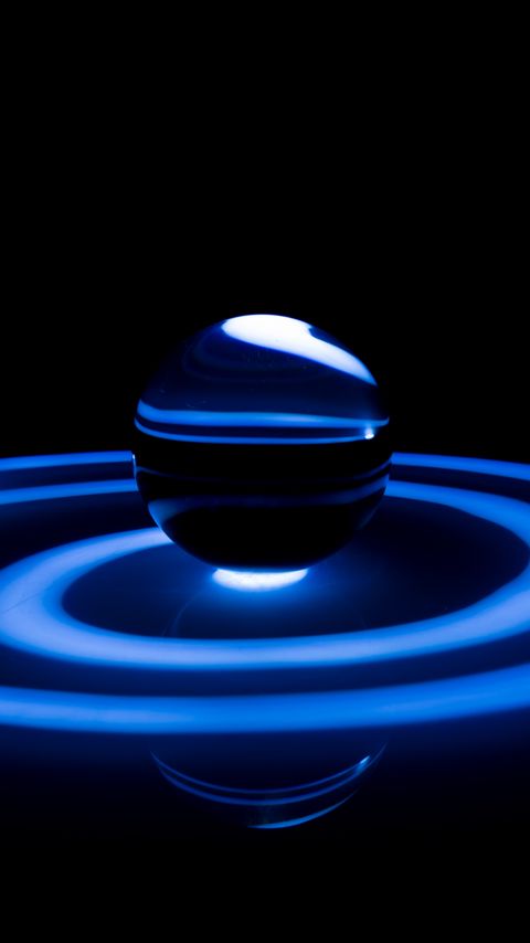 Download wallpaper 2160x3840 ball, glass, light, spiral, dark, blue samsung galaxy s4, s5, note, sony xperia z, z1, z2, z3, htc one, lenovo vibe hd background