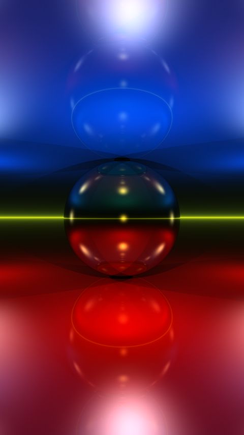 Download wallpaper 2160x3840 ball, lines, glow, glare, abstraction hd background
