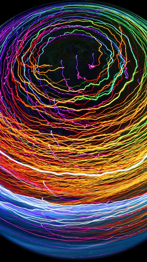 Download wallpaper 2160x3840 ball, lines, light, freezelight, long exposure, abstraction samsung galaxy s4, s5, note, sony xperia z, z1, z2, z3, htc one, lenovo vibe hd background