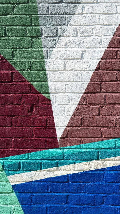 Download wallpaper 2160x3840 bricks, wall, paint, shapes, texture samsung galaxy s4, s5, note, sony xperia z, z1, z2, z3, htc one, lenovo vibe hd background