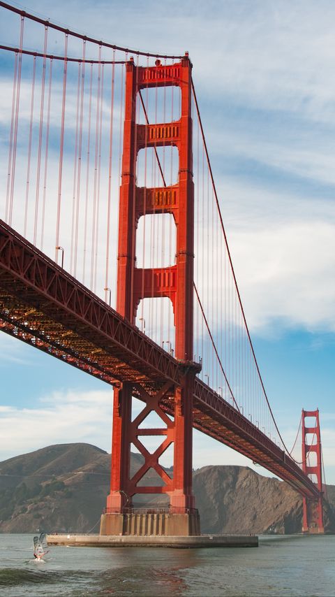 Download wallpaper 2160x3840 bridge, river, mountains samsung galaxy s4, s5, note, sony xperia z, z1, z2, z3, htc one, lenovo vibe hd background