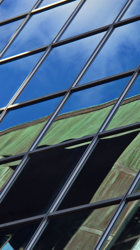Download wallpaper 2160x3840 building, facade, mirror, reflection, sky samsung galaxy s4, s5, note, sony xperia z, z1, z2, z3, htc one, lenovo vibe hd background