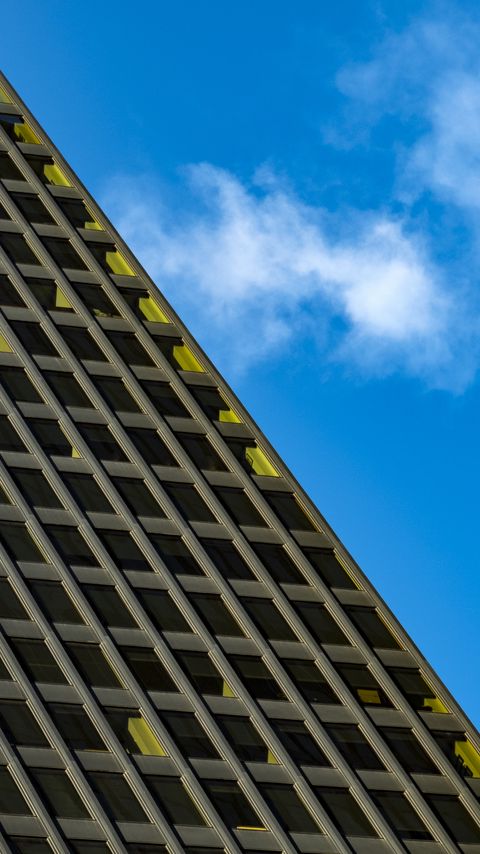 Download wallpaper 2160x3840 building, facade, windows, architecture, sky samsung galaxy s4, s5, note, sony xperia z, z1, z2, z3, htc one, lenovo vibe hd background