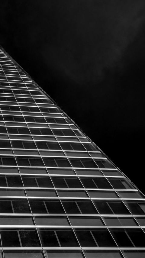 Download wallpaper 2160x3840 building, facade, windows, black and white samsung galaxy s4, s5, note, sony xperia z, z1, z2, z3, htc one, lenovo vibe hd background
