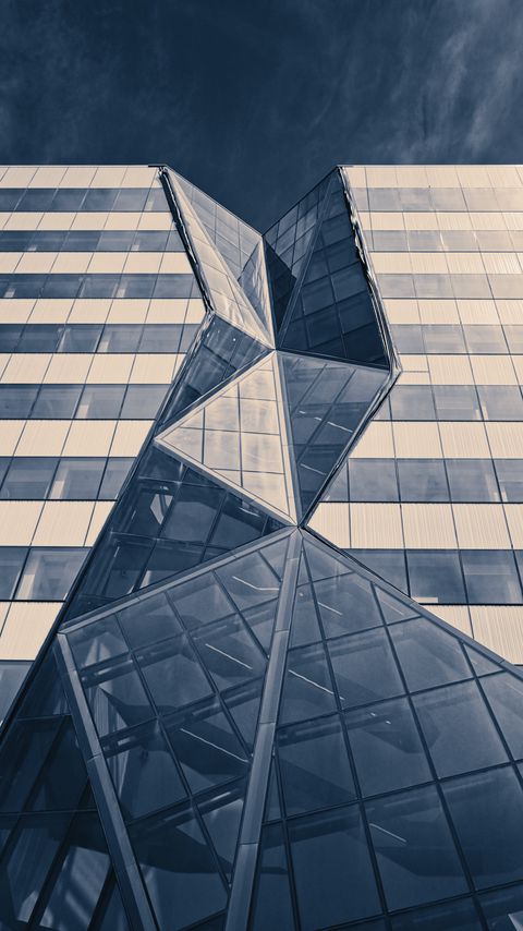 Download wallpaper 2160x3840 building, glass, facade, relief samsung galaxy s4, s5, note, sony xperia z, z1, z2, z3, htc one, lenovo vibe hd background