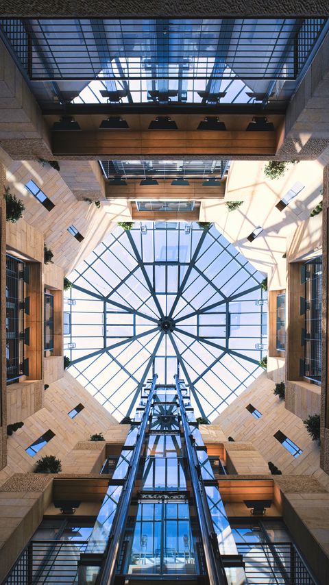 Download wallpaper 2160x3840 building, roof, architecture, glass, bottom view samsung galaxy s4, s5, note, sony xperia z, z1, z2, z3, htc one, lenovo vibe hd background