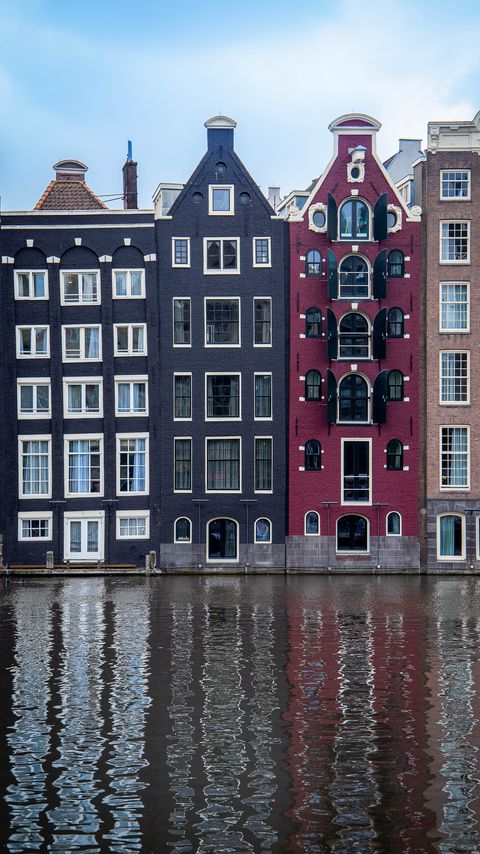 Download wallpaper 2160x3840 building, windows, facade, architecture, water samsung galaxy s4, s5, note, sony xperia z, z1, z2, z3, htc one, lenovo vibe hd background