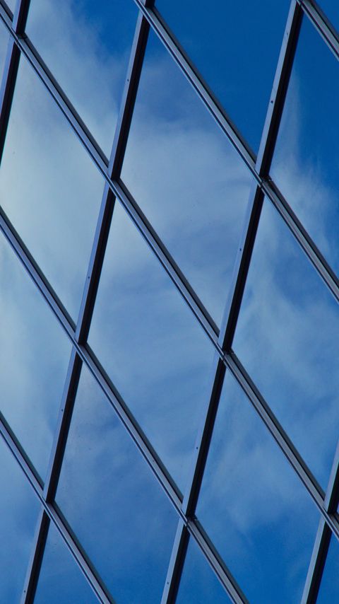 Download wallpaper 2160x3840 building, windows, glass, lines, facade, blue samsung galaxy s4, s5, note, sony xperia z, z1, z2, z3, htc one, lenovo vibe hd background