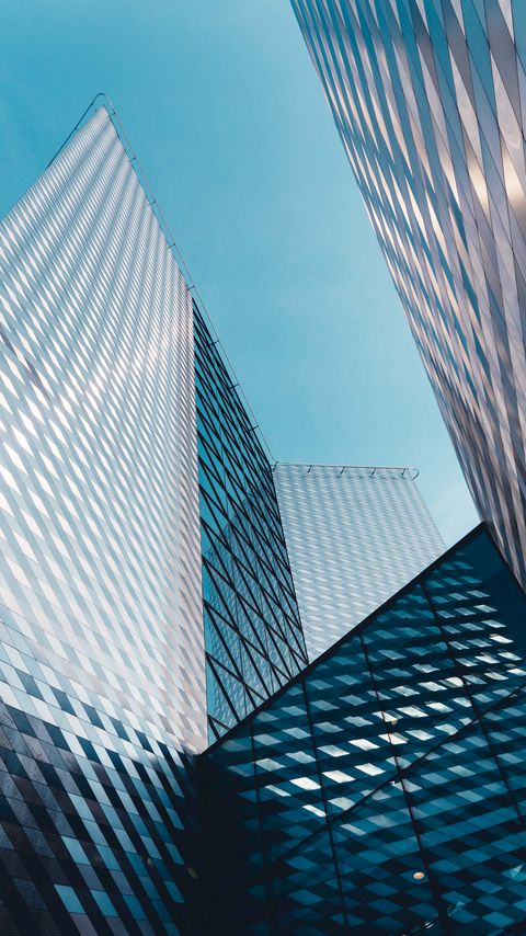 Download wallpaper 2160x3840 buildings, facade, rhombuses, architecture, blue samsung galaxy s4, s5, note, sony xperia z, z1, z2, z3, htc one, lenovo vibe hd background