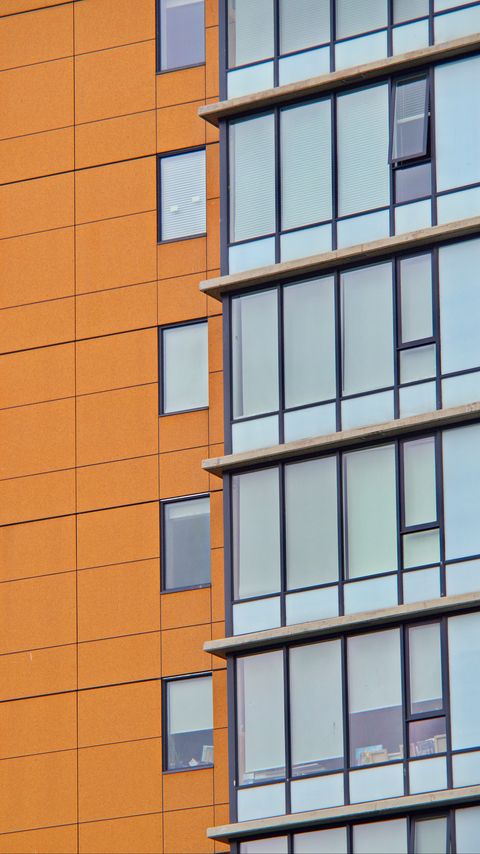 Download wallpaper 2160x3840 buildings, facade, windows, glass, architecture samsung galaxy s4, s5, note, sony xperia z, z1, z2, z3, htc one, lenovo vibe hd background