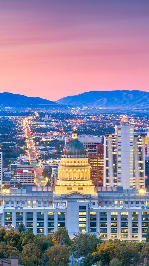 Download wallpaper 2160x3840 buildings, lights, tower, road, city samsung galaxy s4, s5, note, sony xperia z, z1, z2, z3, htc one, lenovo vibe hd background