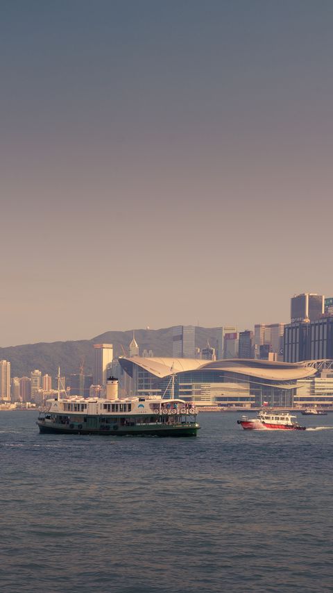 Download wallpaper 2160x3840 buildings, sea, boats, city samsung galaxy s4, s5, note, sony xperia z, z1, z2, z3, htc one, lenovo vibe hd background