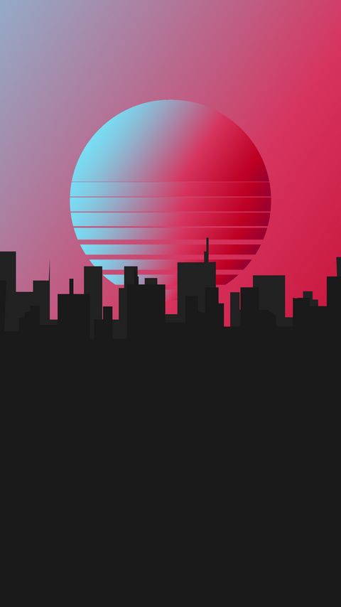 Download wallpaper 2160x3840 buildings, silhouettes, city, sun, vector samsung galaxy s4, s5, note, sony xperia z, z1, z2, z3, htc one, lenovo vibe hd background