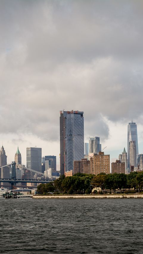 Download wallpaper 2160x3840 city, coast, buildings, view, new york samsung galaxy s4, s5, note, sony xperia z, z1, z2, z3, htc one, lenovo vibe hd background