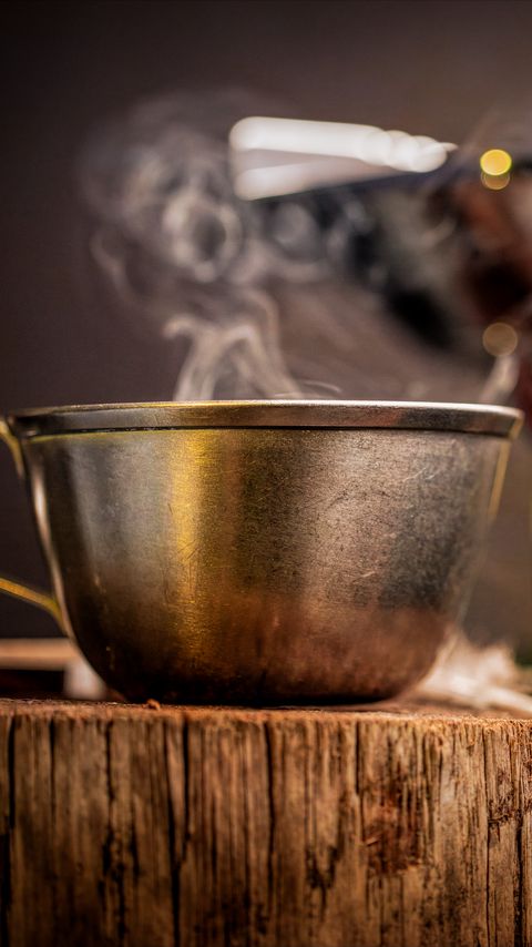 Download wallpaper 2160x3840 cup, coffee, hot, steam, wood samsung galaxy s4, s5, note, sony xperia z, z1, z2, z3, htc one, lenovo vibe hd background