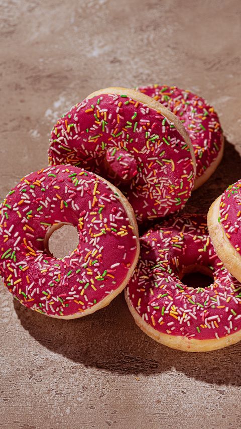 Download wallpaper 2160x3840 donuts, dessert, food, pink samsung galaxy s4, s5, note, sony xperia z, z1, z2, z3, htc one, lenovo vibe hd background