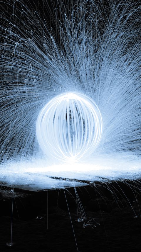 Download wallpaper 2160x3840 figure, glow, freezelight, threads, sparks, abstraction samsung galaxy s4, s5, note, sony xperia z, z1, z2, z3, htc one, lenovo vibe hd background
