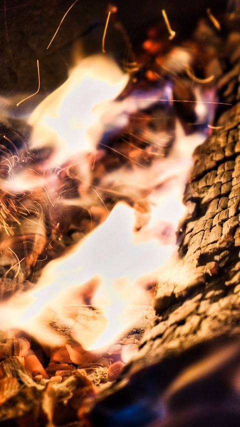 Download wallpaper 2160x3840 fire, flame, wood samsung galaxy s4, s5, note, sony xperia z, z1, z2, z3, htc one, lenovo vibe hd background