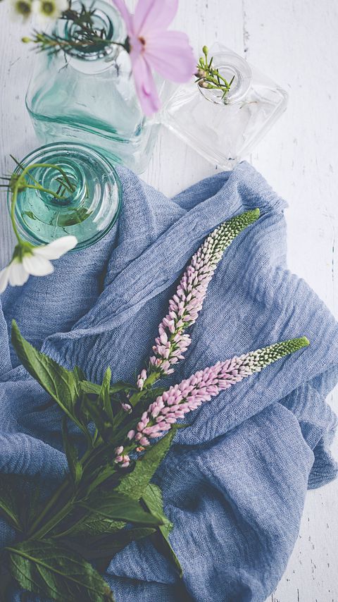 Download wallpaper 2160x3840 flowers, fabric, vase, aesthetics samsung galaxy s4, s5, note, sony xperia z, z1, z2, z3, htc one, lenovo vibe hd background