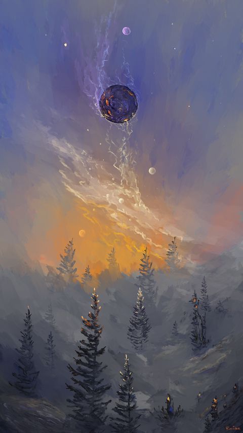 Download wallpaper 2160x3840 forest, planet, fantasy, art samsung galaxy s4, s5, note, sony xperia z, z1, z2, z3, htc one, lenovo vibe hd background