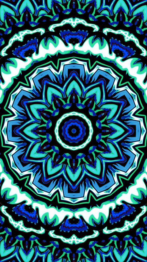 Download wallpaper 2160x3840 fractal, circles, lines, shapes, pattern, abstraction, blue samsung galaxy s4, s5, note, sony xperia z, z1, z2, z3, htc one, lenovo vibe hd background