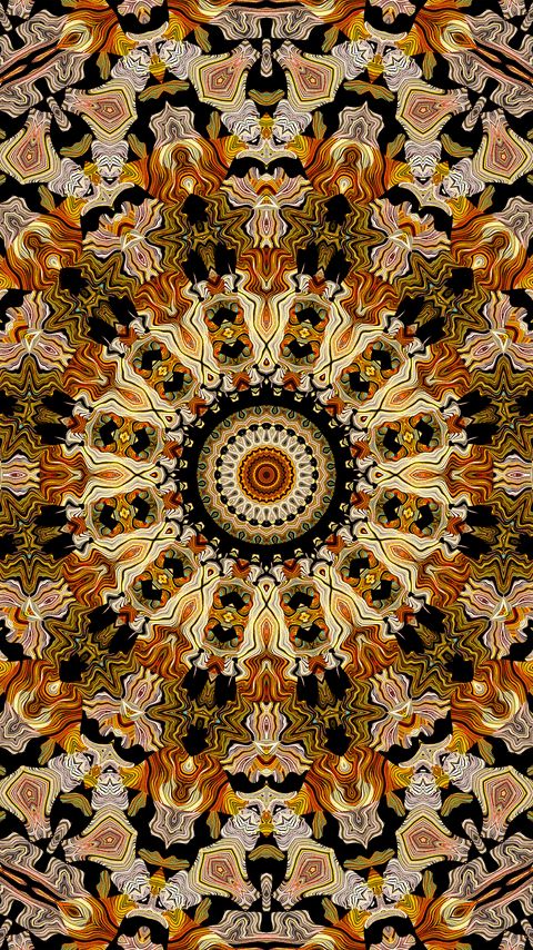 Download wallpaper 2160x3840 fractal, kaleidoscope, shapes, circles, abstraction samsung galaxy s4, s5, note, sony xperia z, z1, z2, z3, htc one, lenovo vibe hd background