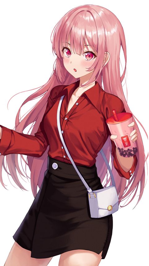 Download wallpaper 2160x3840 girl, coffee, cups, anime samsung galaxy s4, s5, note, sony xperia z, z1, z2, z3, htc one, lenovo vibe hd background
