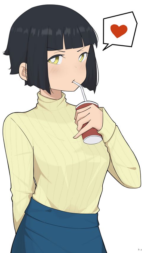 Download wallpaper 2160x3840 girl, drink, heart, anime samsung galaxy s4, s5, note, sony xperia z, z1, z2, z3, htc one, lenovo vibe hd background