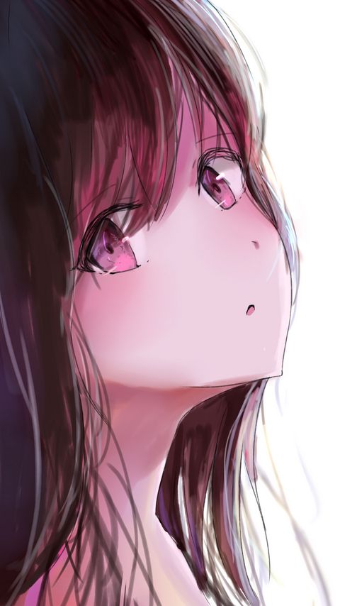 Download wallpaper 2160x3840 girl, glance, portrait, anime, art samsung galaxy s4, s5, note, sony xperia z, z1, z2, z3, htc one, lenovo vibe hd background